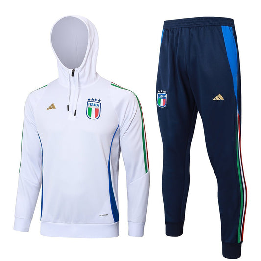 Strikers Club™ 2024 Elite Football White Blue Premium Football Tracksuit
