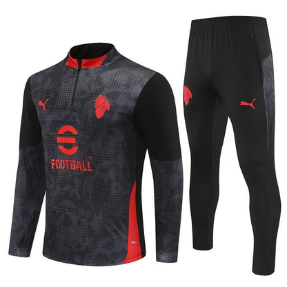 Strikers Club™ 2025/26 AC Milan Black Premium Football Tracksuit