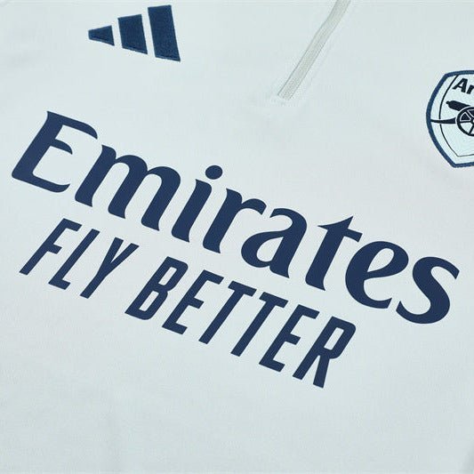 Strikers Club™ 2025/26 Arsenal White Premium Football Tracksuit