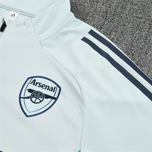 Strikers Club™ 2025/26 Arsenal White Premium Football Tracksuit