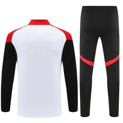 Strikers Club™ 2025/26 Arsenal White Red Premium Football Tracksuit
