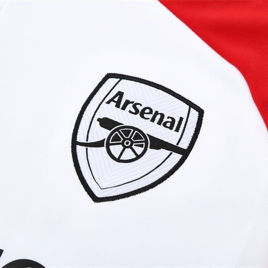 Strikers Club™ 2025/26 Arsenal White Red Premium Football Tracksuit