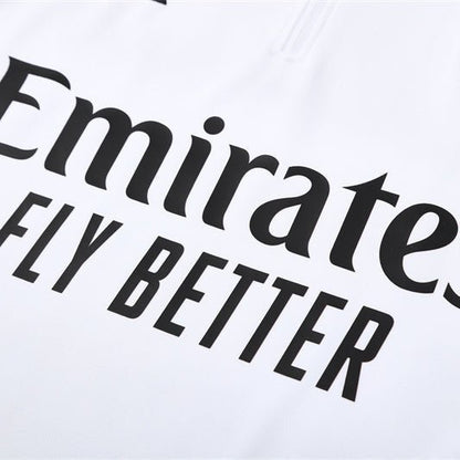 Strikers Club™ 2025/26 Arsenal White Red Premium Football Tracksuit