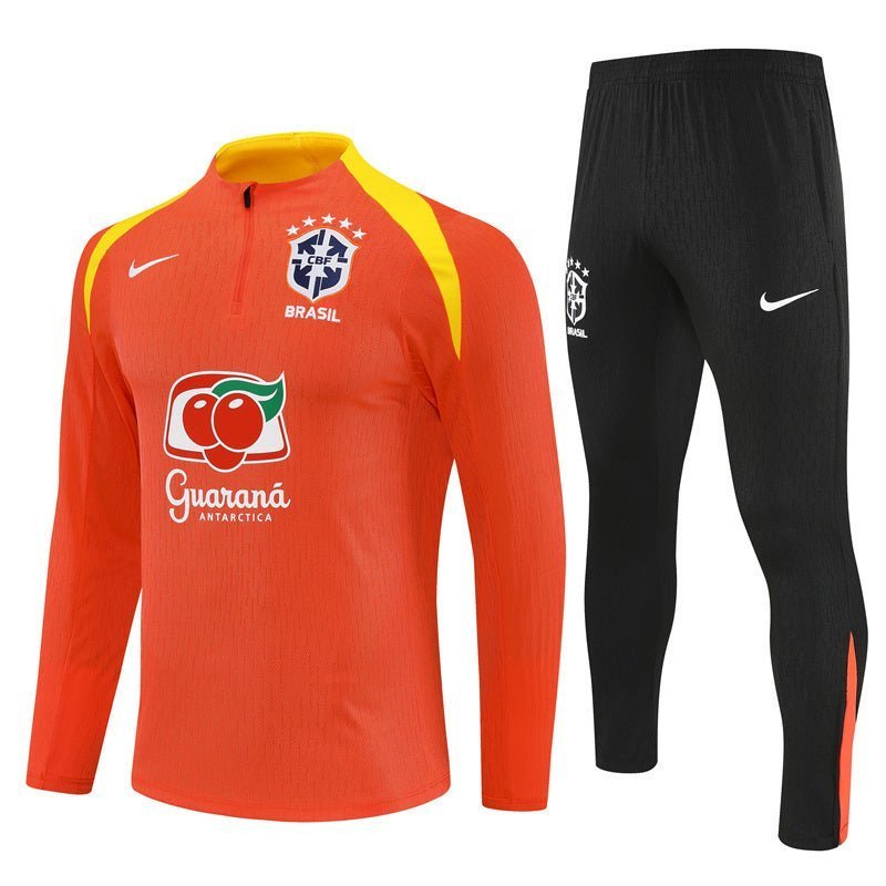 Strikers Club™ 2025/26 Brazil Orange Premium Football Tracksuit