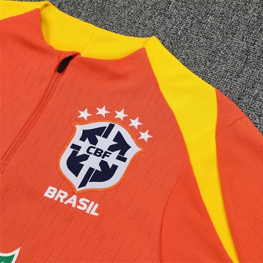 Strikers Club™ 2025/26 Brazil Orange Premium Football Tracksuit