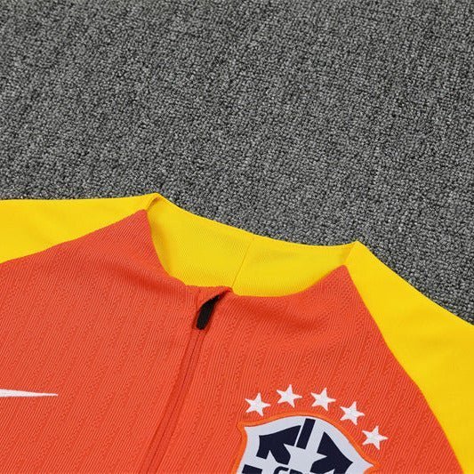 Strikers Club™ 2025/26 Brazil Orange Premium Football Tracksuit