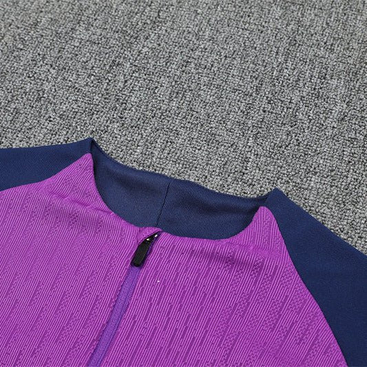 Strikers Club™ 2025/26 FC Barcelona Blue Purple Premium Football Tracksuit