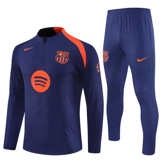Strikers Club™ 2025/26 FC Barcelona Blue Orange Premium Football Tracksuit