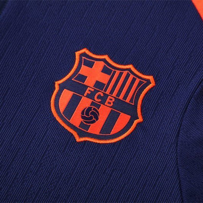 Strikers Club™ 2025/26 FC Barcelona Blue Orange Premium Football Tracksuit