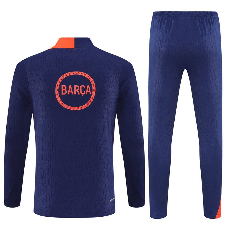 Strikers Club™ 2025/26 FC Barcelona Blue Orange Premium Football Tracksuit