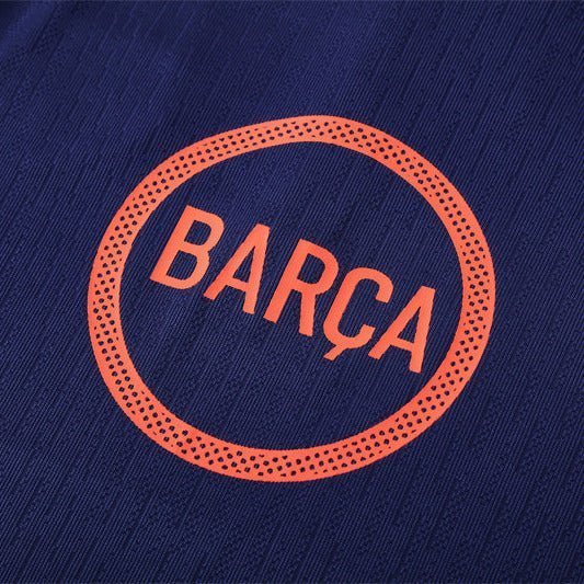 Strikers Club™ 2025/26 FC Barcelona Blue Orange Premium Football Tracksuit