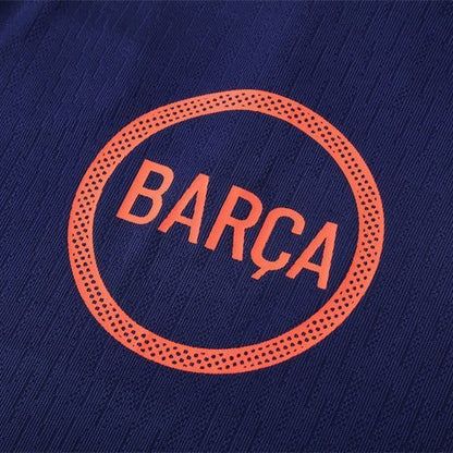 Strikers Club™ 2025/26 FC Barcelona Blue Orange Premium Football Tracksuit