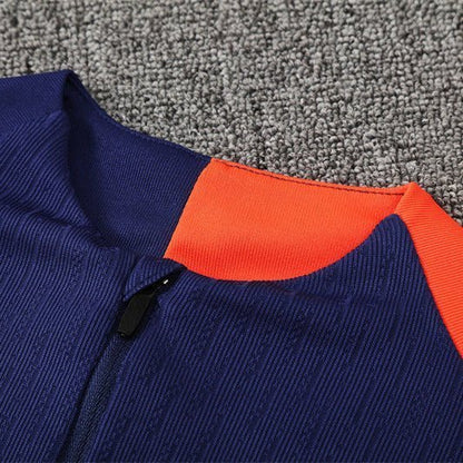 Strikers Club™ 2025/26 FC Barcelona Blue Orange Premium Football Tracksuit