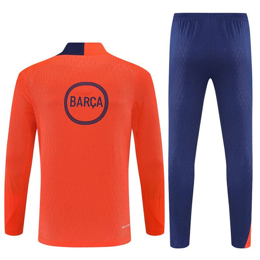 Strikers Club™ 2025/26 FC Barcelona Blue Orange Premium Football Tracksuit