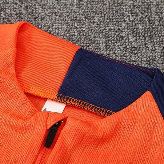 Strikers Club™ 2025/26 FC Barcelona Blue Orange Premium Football Tracksuit