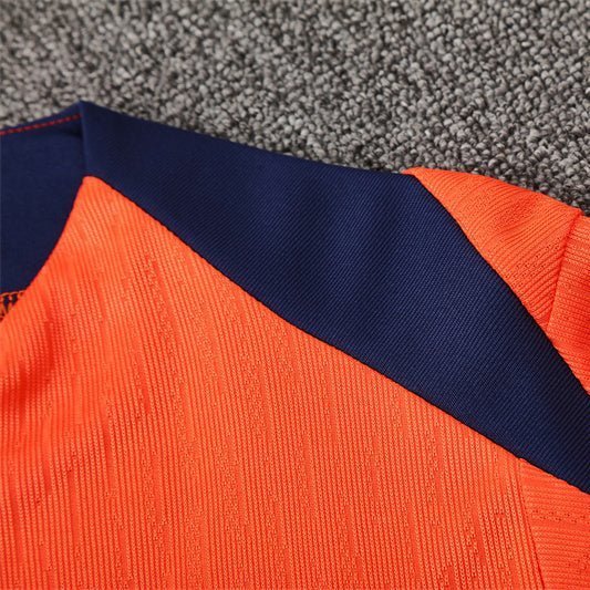 Strikers Club™ 2025/26 FC Barcelona Blue Orange Premium Football Tracksuit