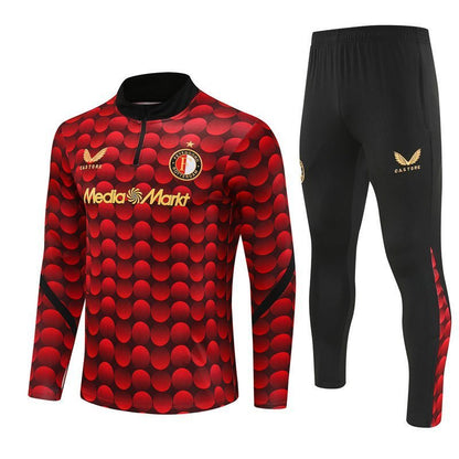 Strikers Club™ 2025/26 Feyenoord Pre-Match Home Premium Football Tracksuit