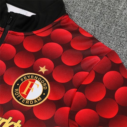 Strikers Club™ 2025/26 Feyenoord Pre-Match Home Premium Football Tracksuit