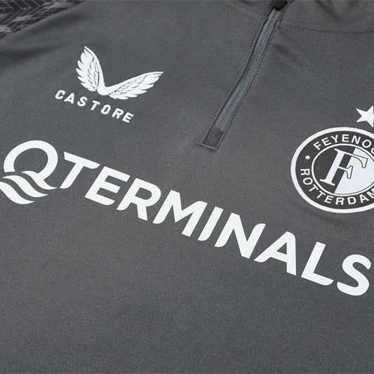 Strikers Club™ 2025/26 Feyenoord Grey Premium Football Tracksuit