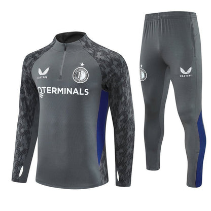 Strikers Club™ 2025/26 Feyenoord Grey Premium Football Tracksuit