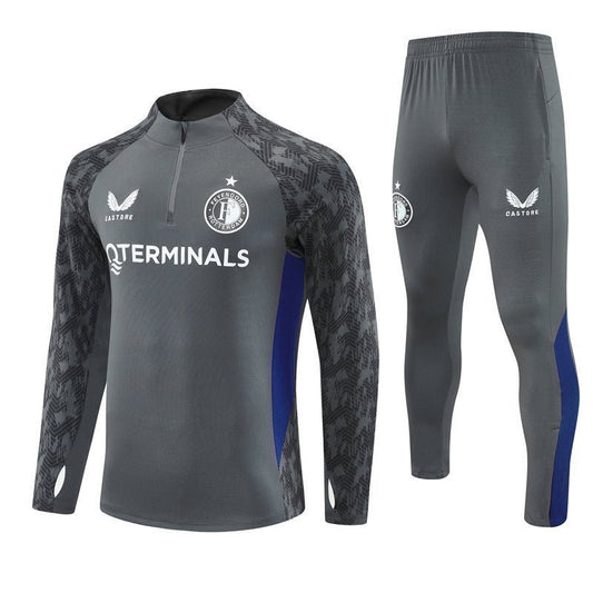 Strikers Club™ 2025/26 Feyenoord Grey Premium Football Tracksuit
