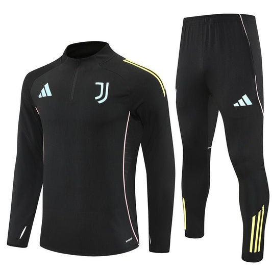 Strikers Club™ 2025/26 Juventus Black Premium Football Tracksuit