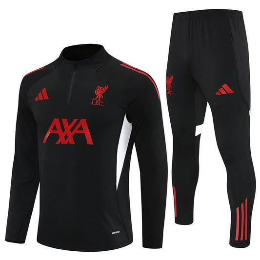 Strikers Club™ 2025/26 Liverpool Black Premium Football Tracksuit