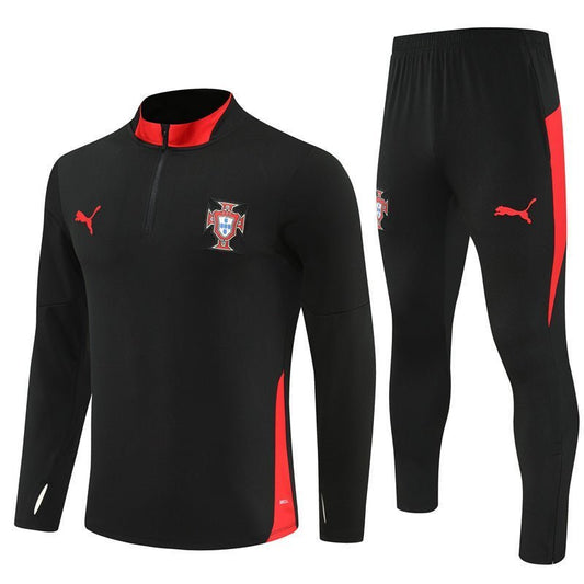 Strikers Club™ 2025/26 Portugal Black Premium Football Tracksuit