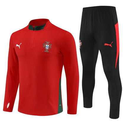 Strikers Club™ 2025/26 Portugal Red Premium Football Tracksuit