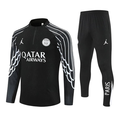Strikers Club™ 2025/26 PSG x Jordan Black Premium Football Tracksuit