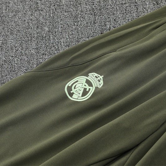 Strikers Club™ 2025/26 Real Madrid Dark Olive Premium Football Tracksuit