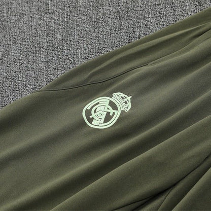 Strikers Club™ 2025/26 Real Madrid Dark Olive Premium Football Tracksuit