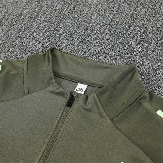 Strikers Club™ 2025/26 Real Madrid Dark Olive Premium Football Tracksuit