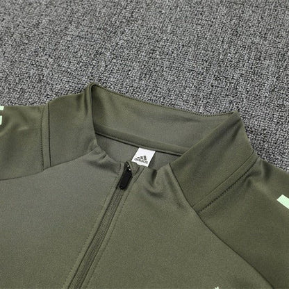Strikers Club™ 2025/26 Real Madrid Dark Olive Premium Football Tracksuit