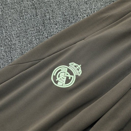 Strikers Club™ 2025/26 Real Madrid Dark Olive Premium Football Tracksuit