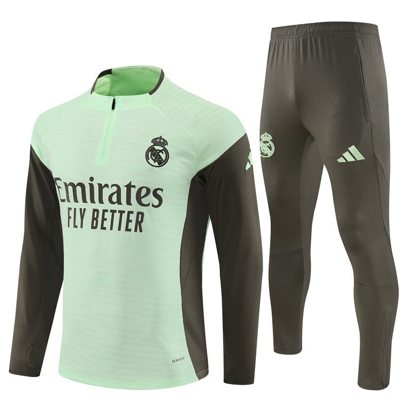 Strikers Club™ 2025/26 Real Madrid Lime Green Premium Football Tracksuit