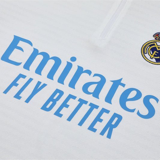 Strikers Club™ 2025/26 Real Madrid White Blue Premium Football Tracksuit