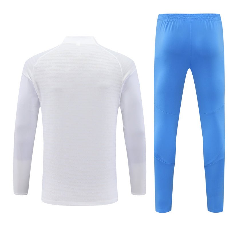 Strikers Club™ 2025/26 Real Madrid White Blue Premium Football Tracksuit