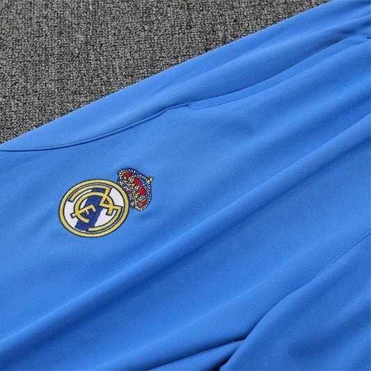 Strikers Club™ 2025/26 Real Madrid White Blue Premium Football Tracksuit
