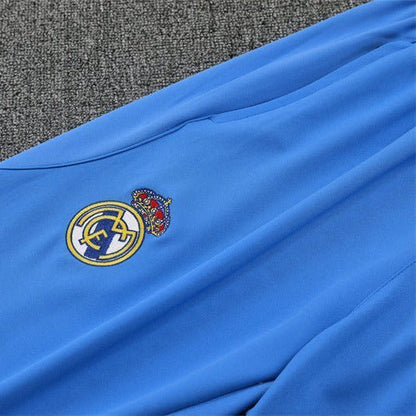Strikers Club™ 2025/26 Real Madrid White Blue Premium Football Tracksuit