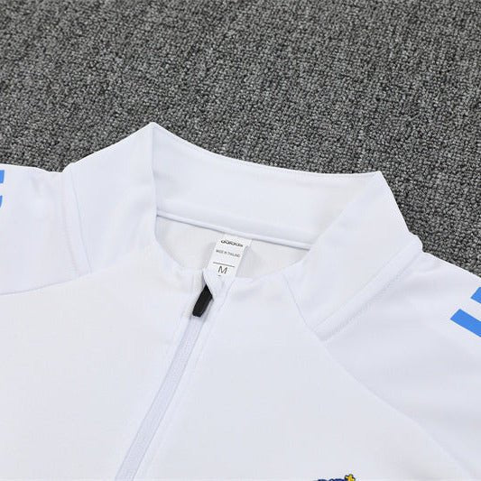 Strikers Club™ 2025/26 Real Madrid White Blue Premium Football Tracksuit