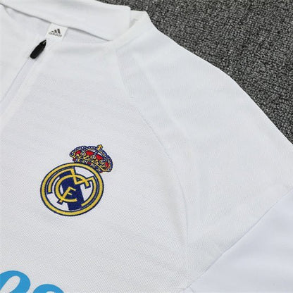 Strikers Club™ 2025/26 Real Madrid White Blue Premium Football Tracksuit