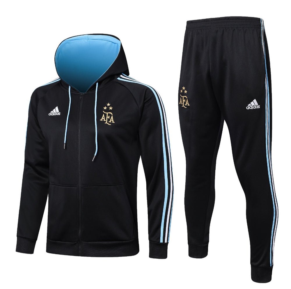 Strikers Club™ Argentina Black Blue Argentina Black Premium Football Tracksuit