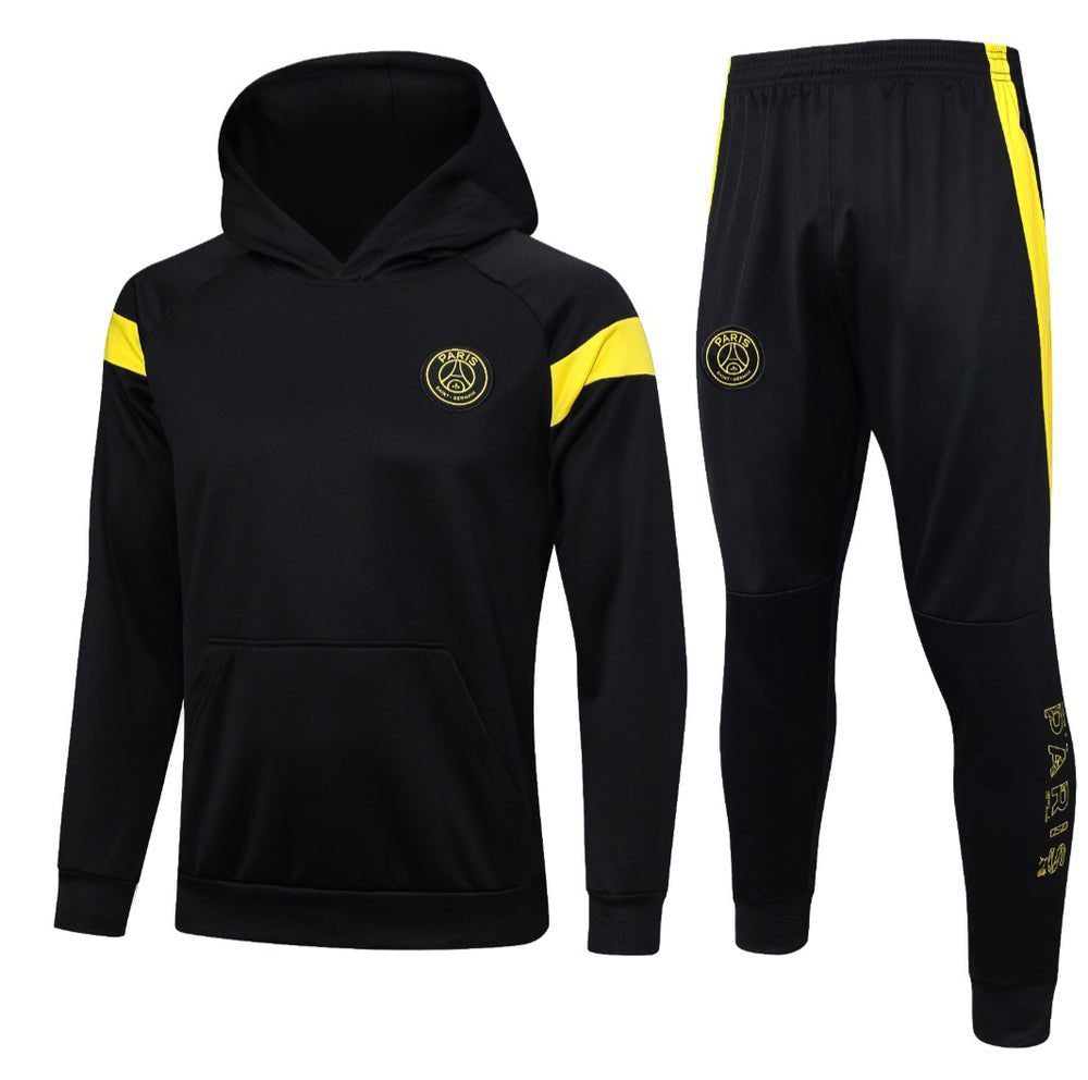 Strikers Club™ PSG Black Yellow Premium Football Tracksuit