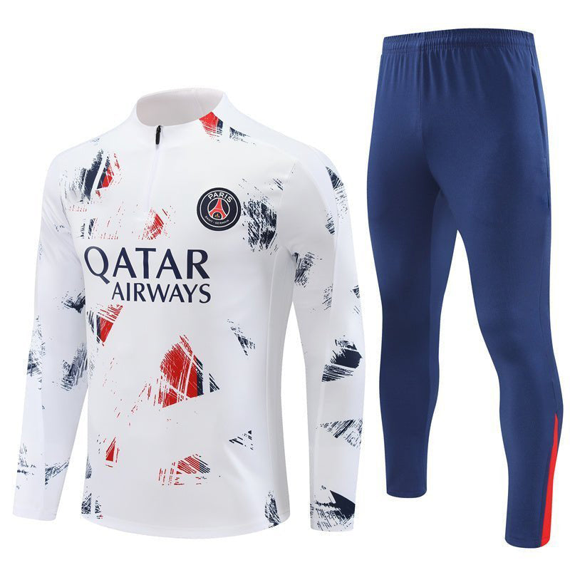 Strikers Club™ PSG White Parisian Frost Premium Football Tracksuit