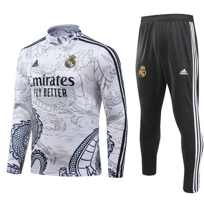 Strikers Club™ Real Madrid Dragón Blanco Premium Football Tracksuit