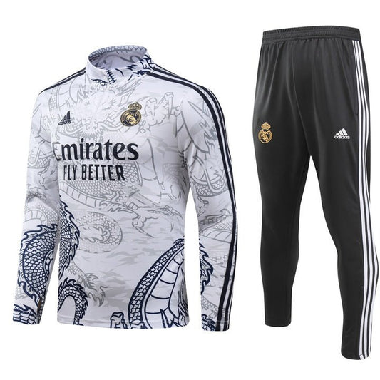 Strikers Club™ Real Madrid Dragón Blanco Premium Football Tracksuit