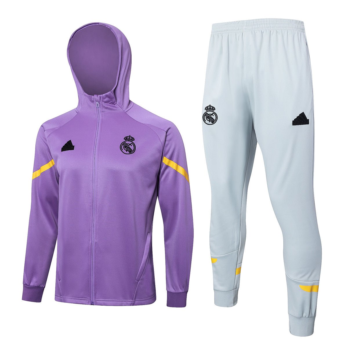 Strikers Club™ Real Madrid White Purple Premium Football Tracksuit